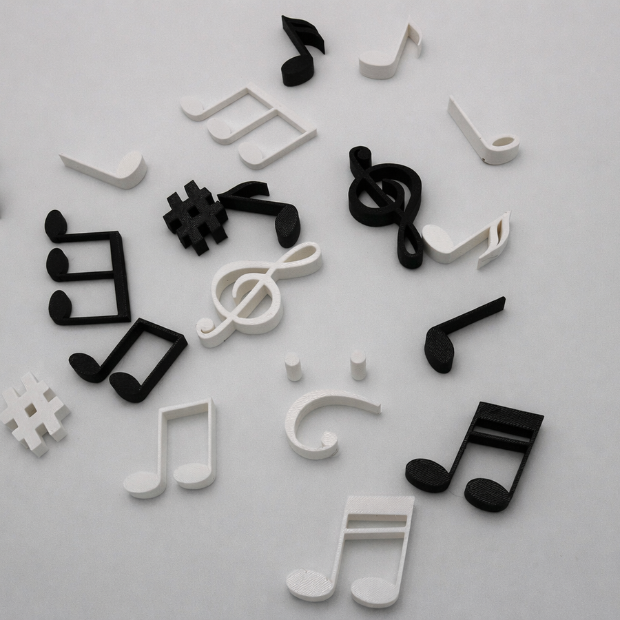 24pc Music Note Fridge Magnet Kitchen Decor