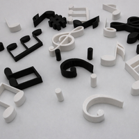 24pc Music Note Fridge Magnet Kitchen Decor
