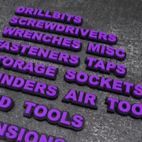12pc. Custom Magnetic Toolbox Labels for Workshop Drawers & Equipment