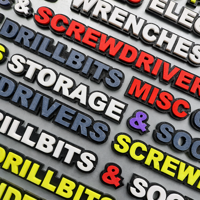32pc. Custom Magnetic Toolbox Labels for Workshop Drawers & Equipment