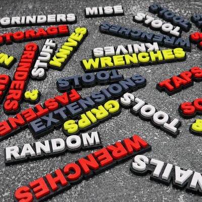 12pc. Standard Magnetic Toolbox Labels