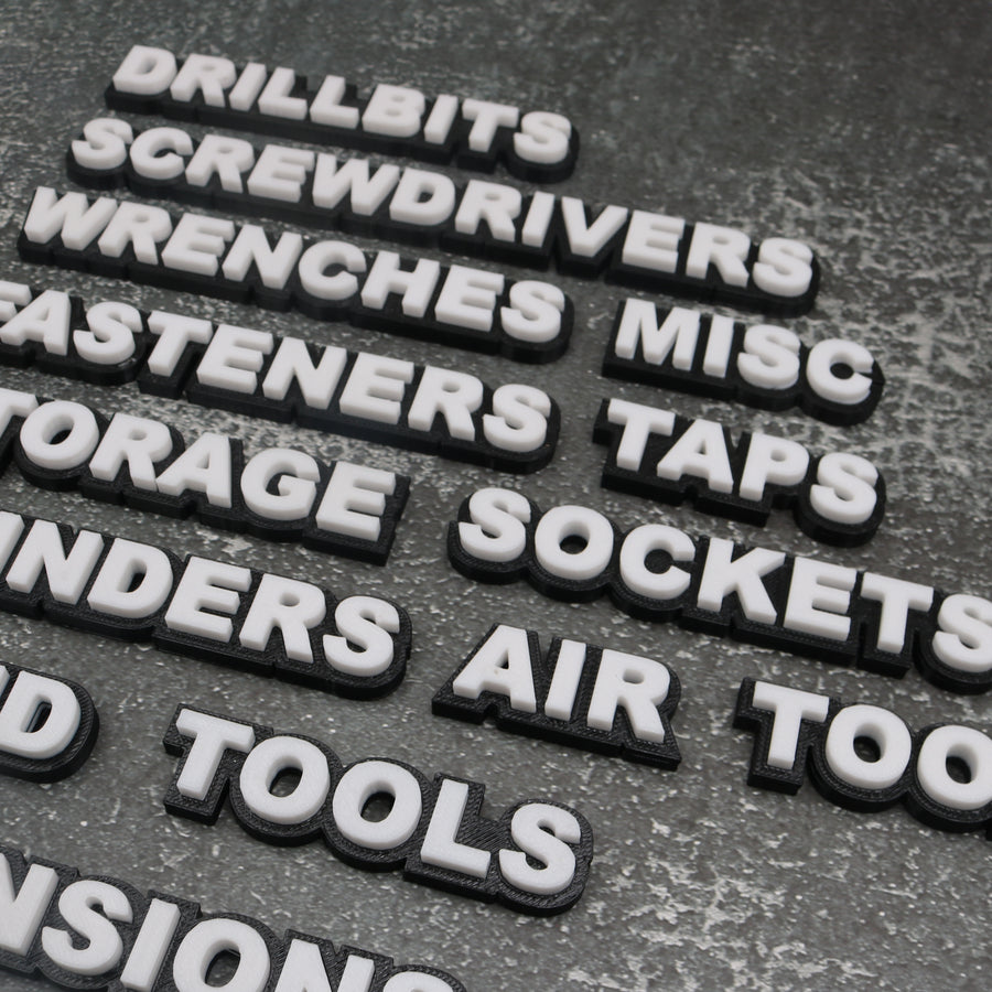 32pc. Standard Magnetic Toolbox Labels